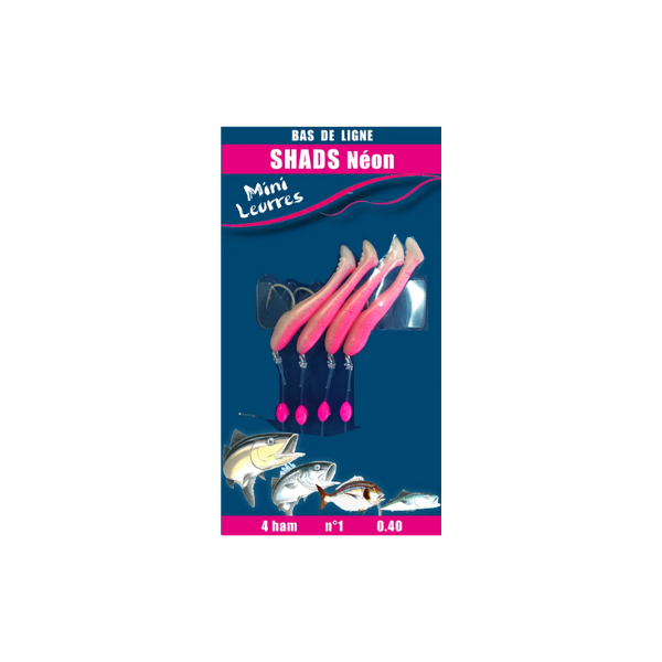 BAS DE LIGNE BAR LOUP 4 HAM N°1 SHADS