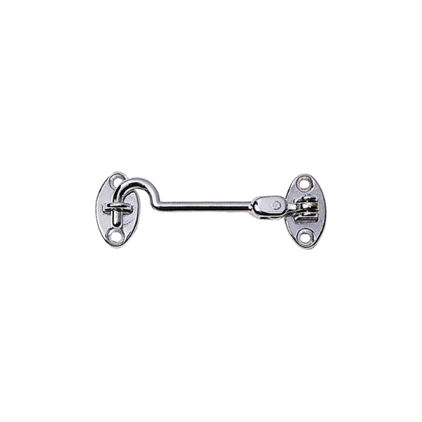 CROCHET DE PORTE DOUBLE ARTICULATION LAITON CHROME
