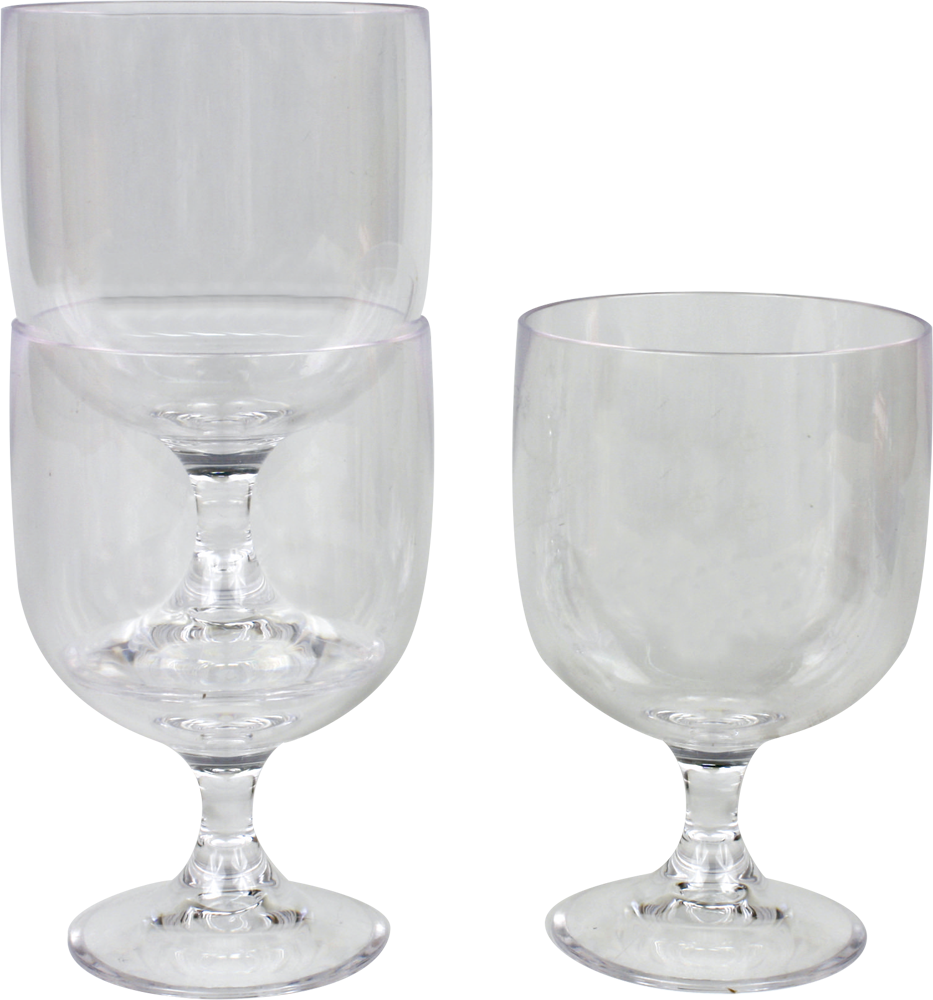 VERRE A PIED JAVA EMPILABLE TRITAN Ø7*H.11 CM