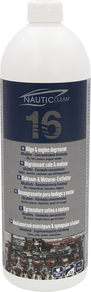 DEGRAISSANT CALE ET MOTEUR NAUTIC CLEAN 16 1 L